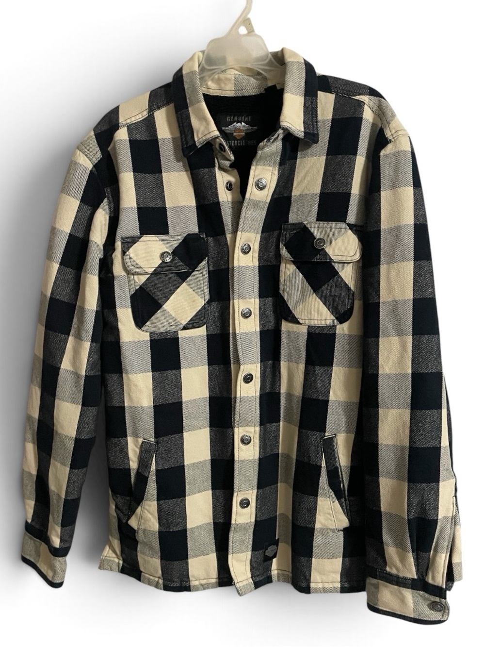 Harley Davidson B W buffalo plaid jacket